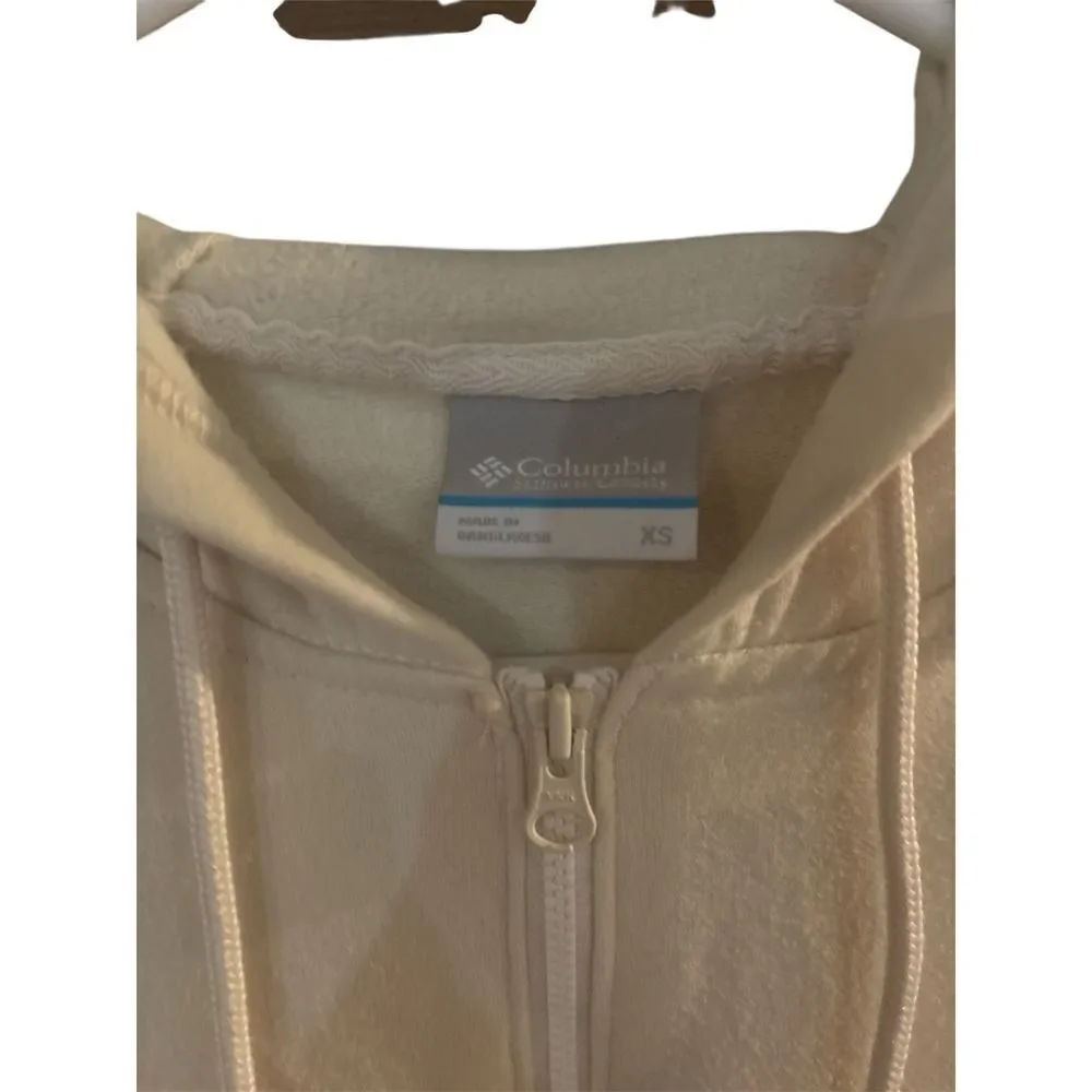 Columbia Hoodie Womens XS Tan Full Zip Sweatshirt Sweater Outdoors Ladies